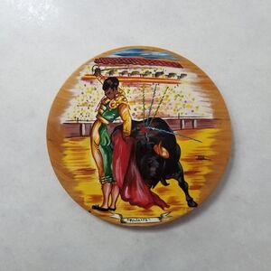 Vintage Matador Bullfighting Oil Painting